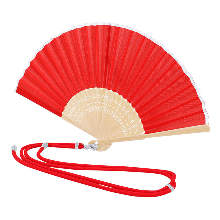 Eventail personnalisé en bambou et polyester avec cordon - Inventair Link | pandacolach - 4