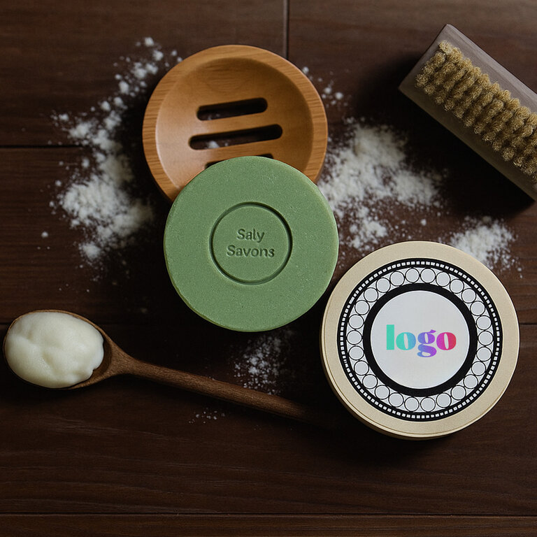 Savon solide pour les mains à l'argile blanche personnalisable Made in France | pandacola