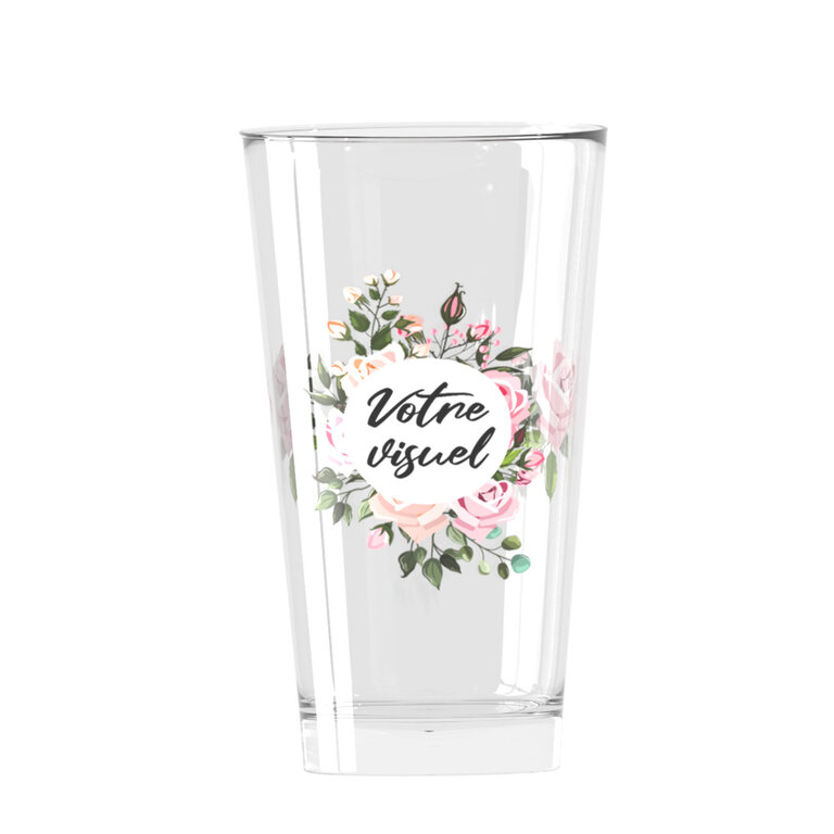 Verre à bière shaker personnalisable en verre transparent 37cl | pandacolach - 1