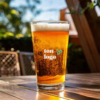 Verre à bière shaker personnalisable en verre transparent 58cl | pandacola - thumb - 2