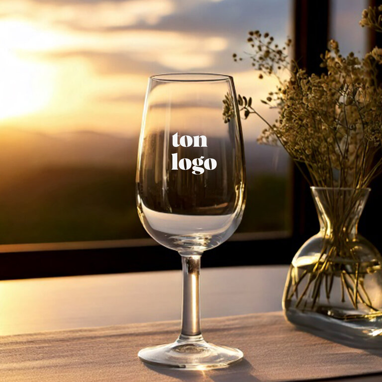 Verre à vin personnalisable en verre transparent 22cl INAO | pandacola