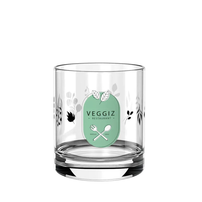 Verre à whisky entièrement personnalisable en verre transparent 30cl | pandacolach - 1