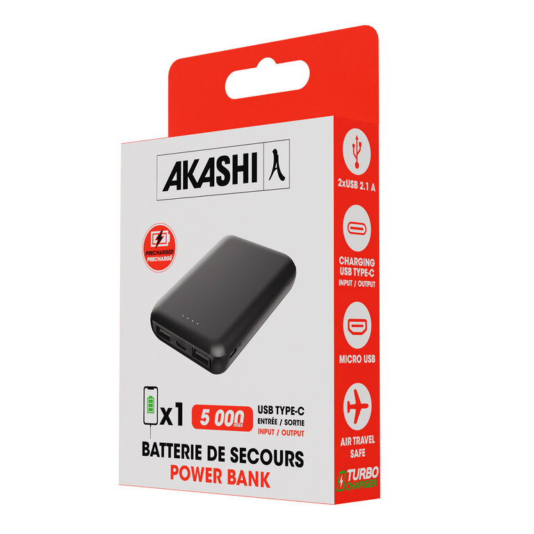 Batterie de secours publicitaire – 5 000 mAh ultra compacte  - Kaito | pandacola - 3