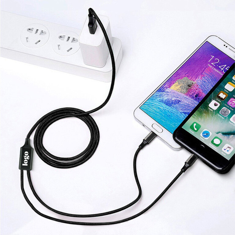 Câble de charge personnalisable 4 en 1 20W – en matériaux recyclés - Renkei | pandacola