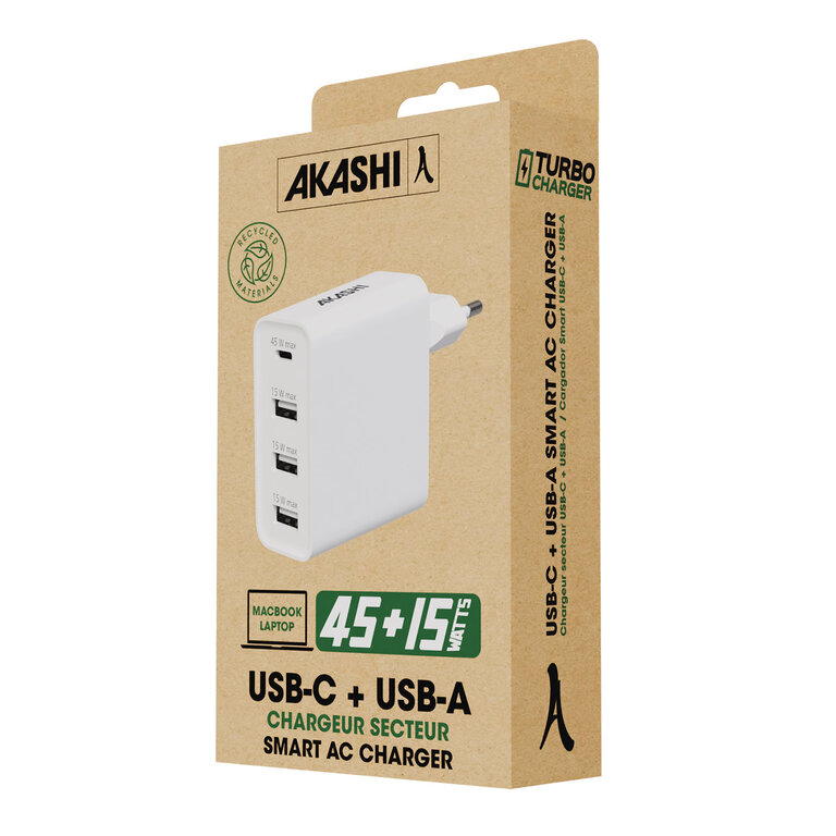 Chargeur secteur intelligent 60W éco – personnalisable  - Yoriyoi | pandacola - 2