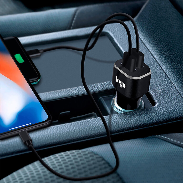 Chargeur allume-cigare personnalisable double USB - Tabo | pandacola