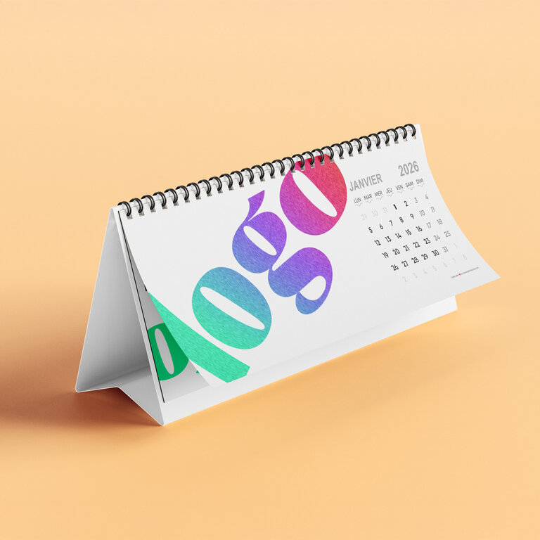 Calendrier chevalet publicitaire 2026 - Chevalet recyclé | pandacolach - 3