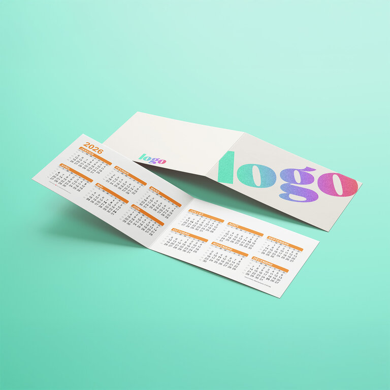 Calendrier personnalisé format carte de visite - Cartan Open | pandacola