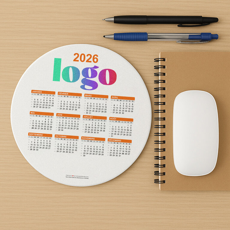 Tapis de souris calendrier personnalisable à formes - Tapilan | pandacola