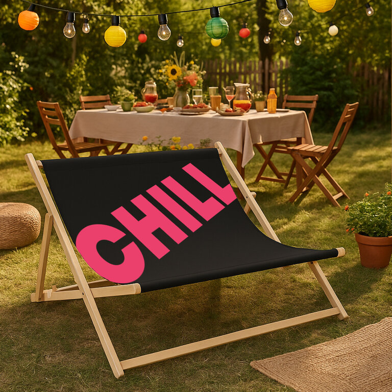 Chilienne double personnalisable en bois 125 x 114cm - Lima double | pandacola