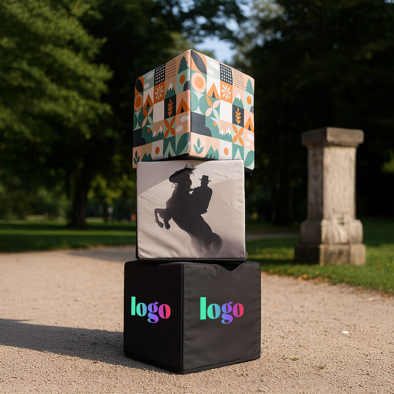 Pouf personnalisable en forme de cube 40x40x40cm ou 50x50x50cm - Cancún | pandacola