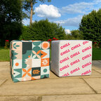 Toile de remplacement personnalisable pour pouf 40x40x40cm ou 50x50x50cm - Cancún toile | pandacolach - thumb - 1