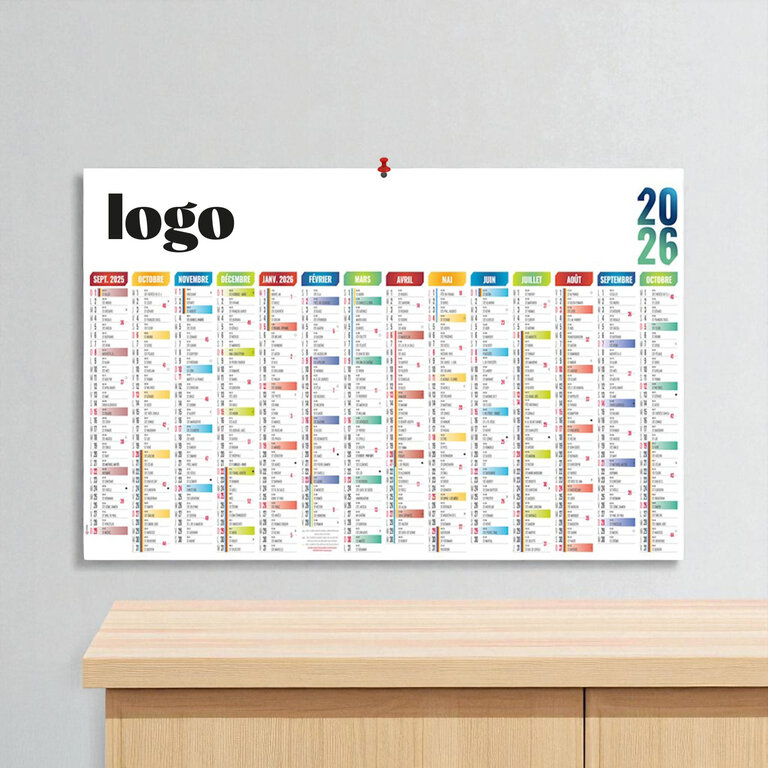 Calendrier personnalisable bancaire scolaire - Loulou | pandacola