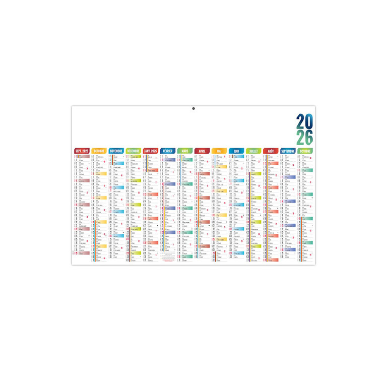 Calendrier personnalisable bancaire scolaire - Loulou | pandacolach