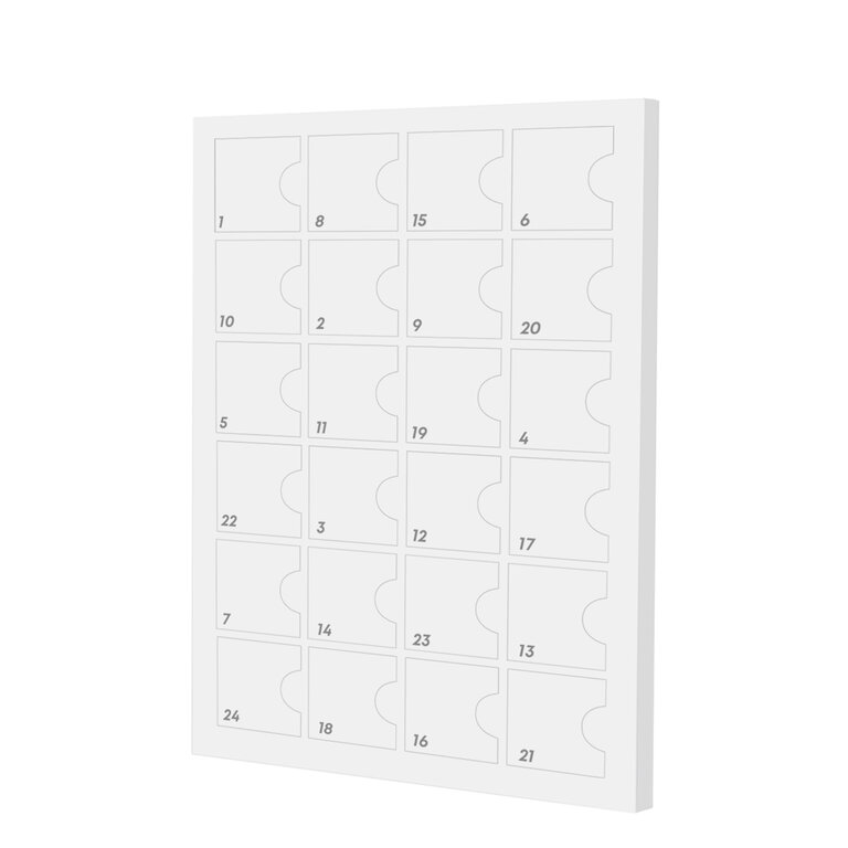 Calendrier de l'avent personnalisable au chocolat format A4 | pandacolach