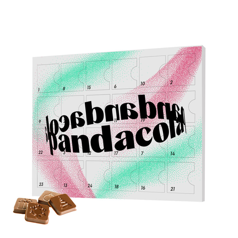 Calendrier de l'avent personnalisable au chocolat format A5 | pandacola