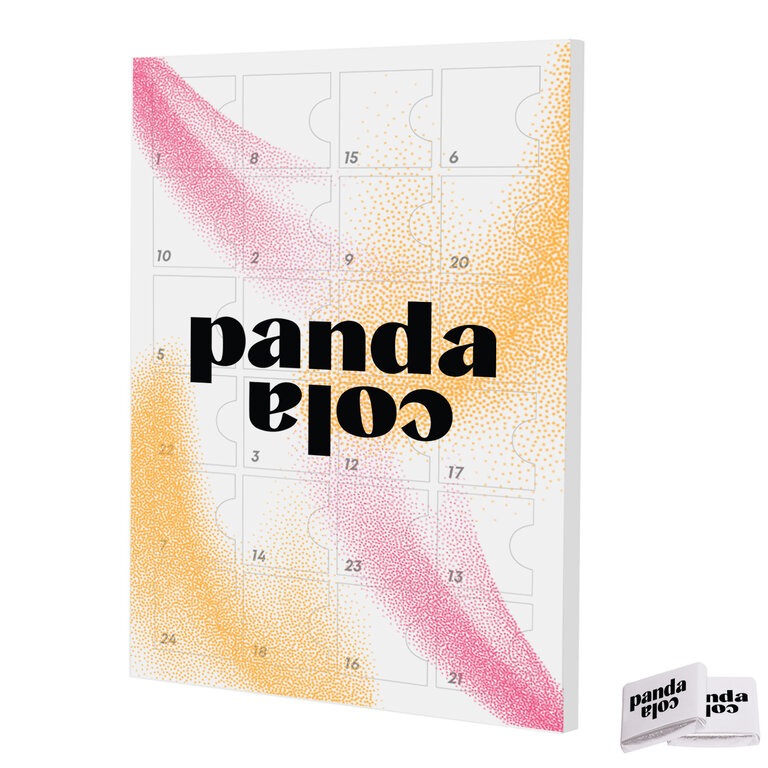 Calendrier de l'avent personnalisable au chocolat format A3 | pandacola