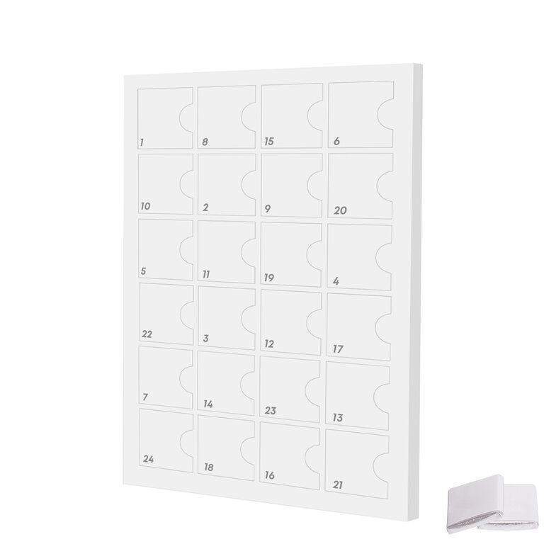 Calendrier de l'avent personnalisable au chocolat format A3 | pandacolach
