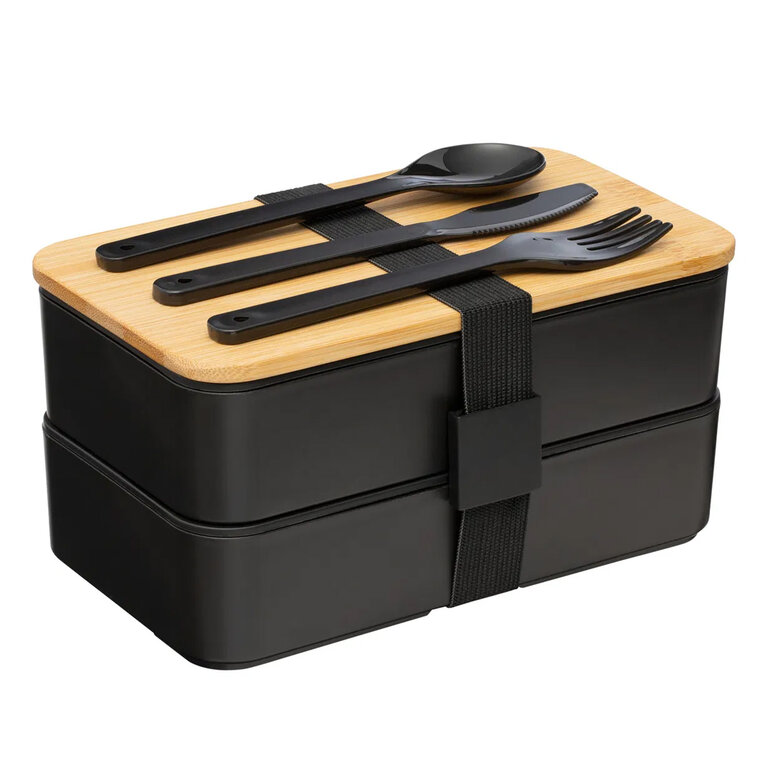 Set repas noir personnalisable 1000ml - Laudat | pandacolach - 4
