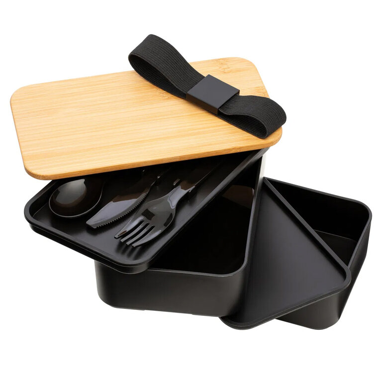 Set repas noir personnalisable 1000ml - Laudat | pandacolach - 7