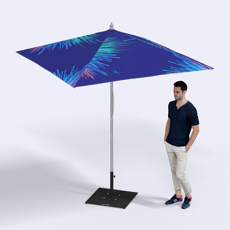 Parasol personnalisé carré en aluminium 2x2 m | pandacolach