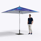 Parasol personnalisé carré en aluminium 3x3 m | pandacola - thumb