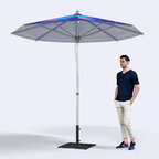 Parasol personnalisé rond en aluminium 2,7x2,7 m | pandacola - thumb - 1