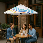 Parasol personnalisé rond en aluminium 2,7x2,7 m | pandacola - thumb - 3