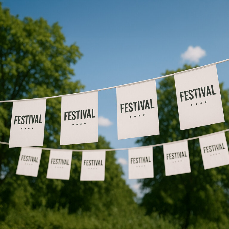 Guirlande personnalisable de 10 mètres avec 25 fanions | pandacolach