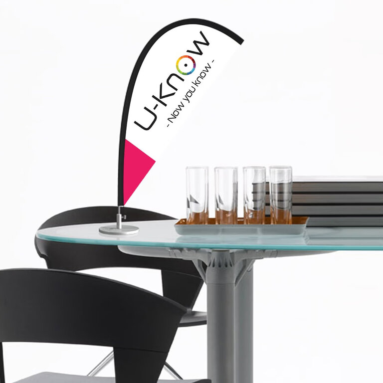 Oriflamme de table personnalisable 23x40 cm | pandacolach - 1