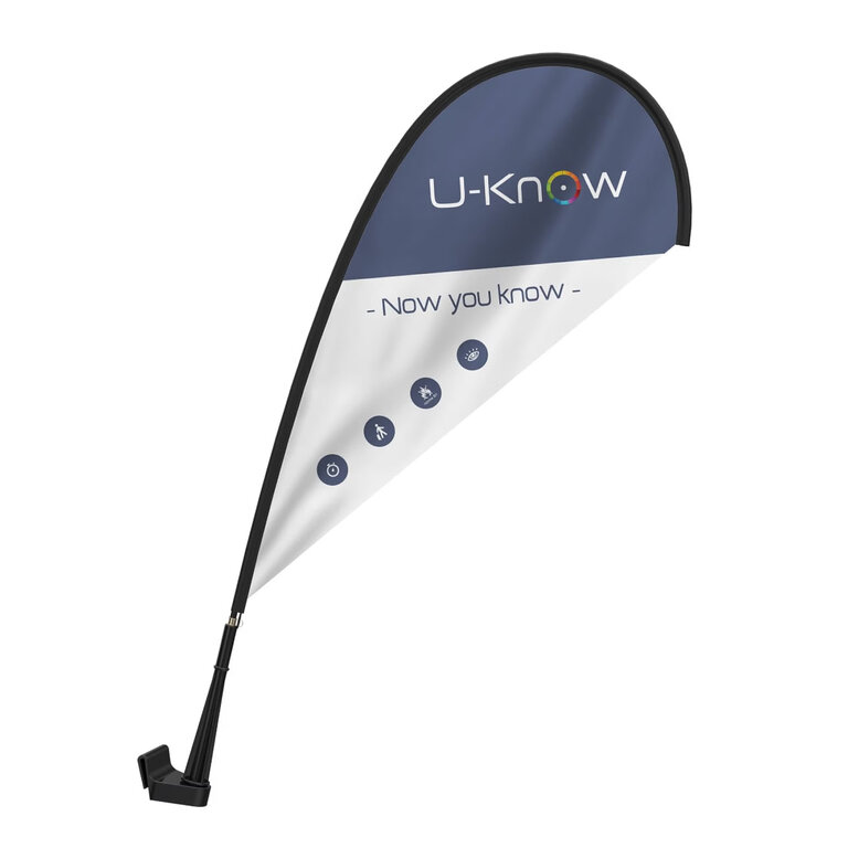 Mini oriflamme publicitaire pour voiture 33x75 cm | pandacolach - 1