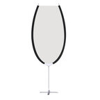 Toile de remplacement personnalisable pour Oriflamme en forme de verre à vin | pandacolach - thumb
