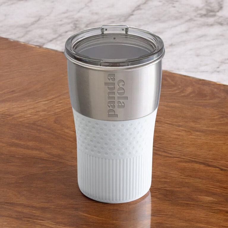 Gobelet personnalisable en acier inxydable recyclé 450ml - Mezzo | pandacola