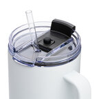 Mug isotherme personnalisable en acier inoxydable recyclé avec poignée et paille 1,2l | pandacolach - thumb - 3