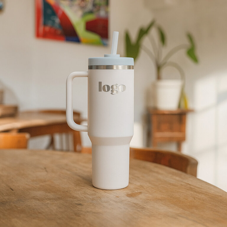 Mug personnalisable isotherme en acier recyclé 1.2 L STANLEY® - Quencher H2.0 | pandacola