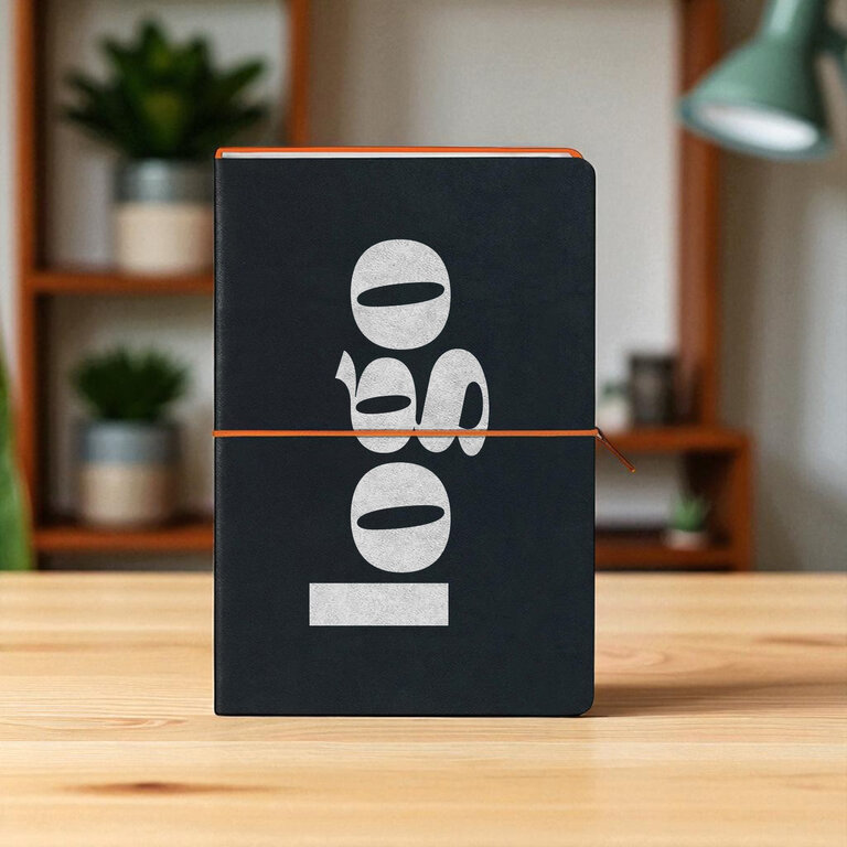 Carnet publicitaire souple à bords en Vivella avec élastique - Tesoro | pandacola
