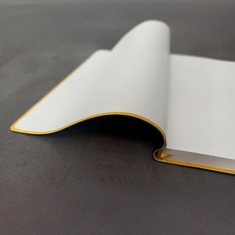 Carnet publicitaire souple à bords en Vivella avec élastique - Tesoro | pandacola - 1