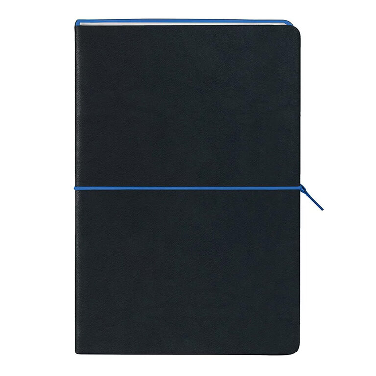 Carnet publicitaire souple à bords en Vivella avec élastique - Tesoro | pandacolach