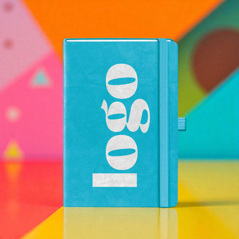 Carnet publicitaire rigide soft touch avec élastique assorti - Oslo | pandacola