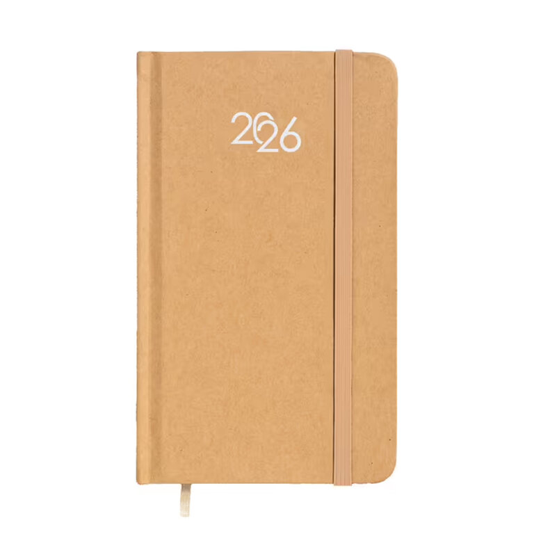 Agenda personnalisable hebdomadaire A6 en carton rigide 64 feuilles - Kitai Mini | pandacola