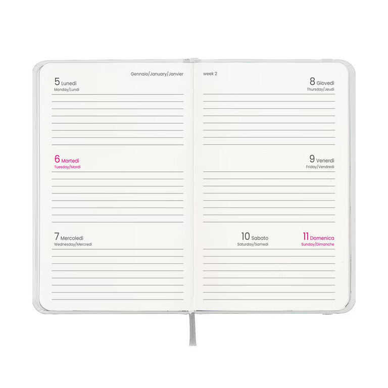 Agenda personnalisé hebdomadaire en carton rigide laminé 64 feuilles - Matur Mini | pandacola - 2