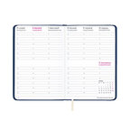 Agenda personnalisé hebdomadaire A5 en PU rigide 64 feuilles - Sagess | pandacolach - thumb - 1