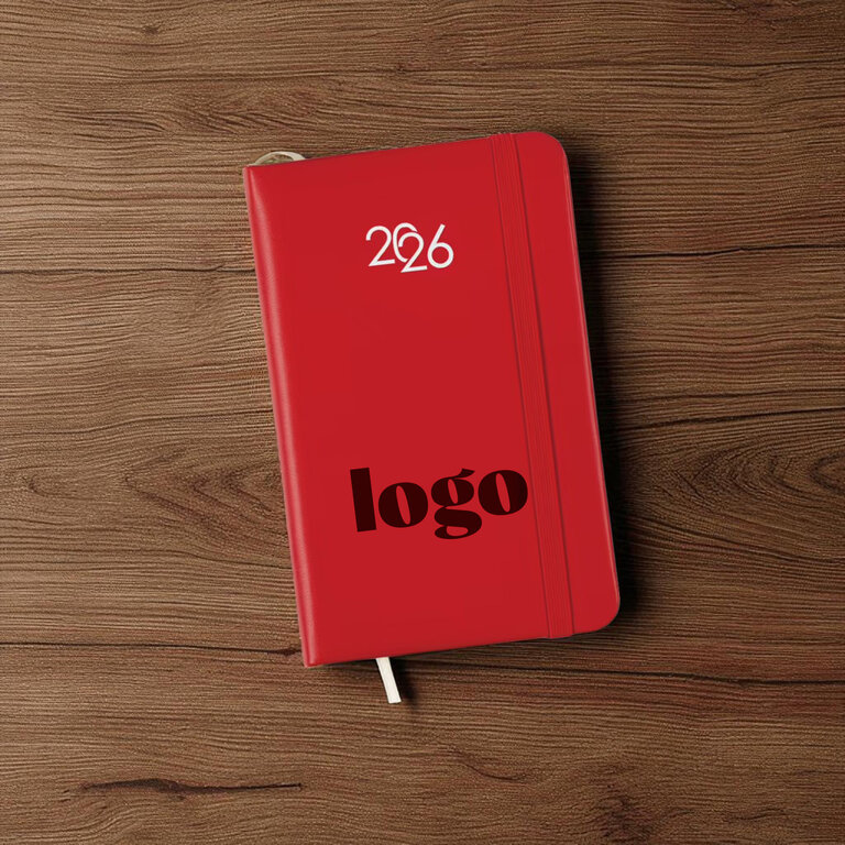 Agenda personnalisé hebdomadaire A6 en PU rigide 64 feuilles - Sagess Mini | pandacola