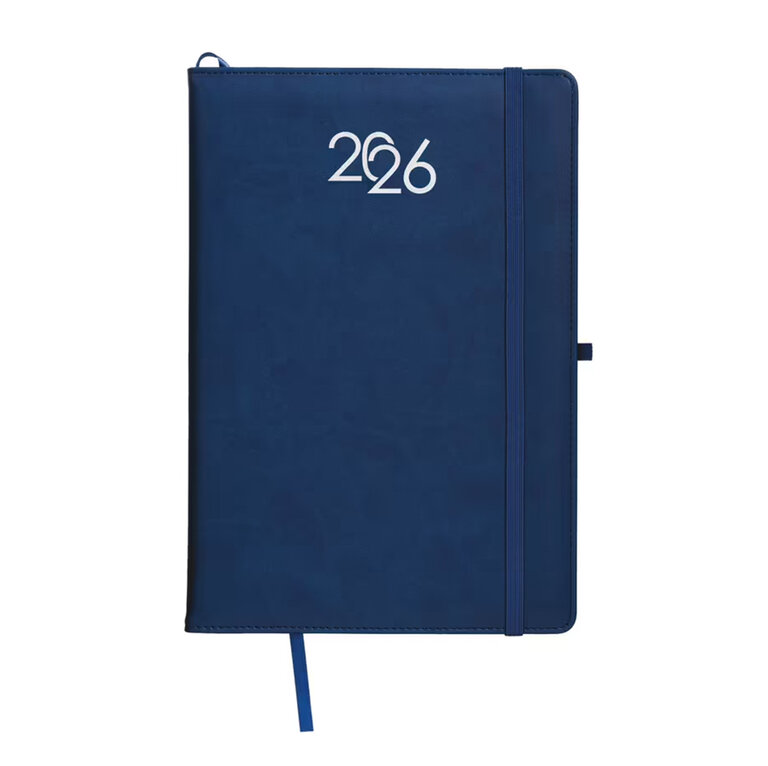 Agenda personnalisé hebdomadaire en PU rigide thermocollé avec piqûres 64 feuilles - Relik | pandacola