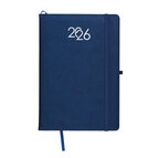 Agenda personnalisé hebdomadaire A5 en PU rigide thermocollé avec piqûres 64 feuilles - Relik | pandacola - thumb