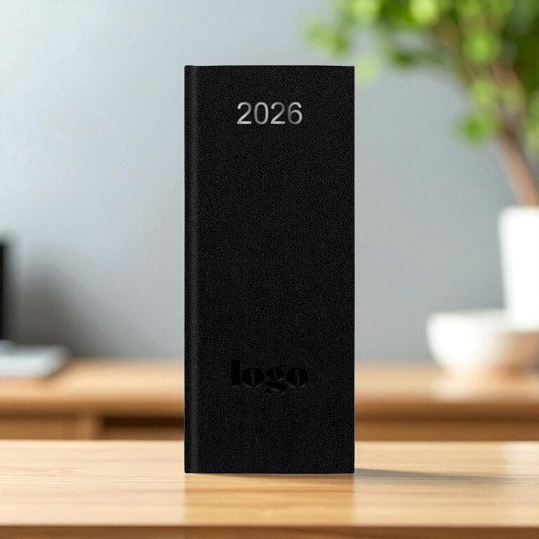 Agenda de caisse long personnalisé  2025/2026 couverture rigide en La Scala - Caisse long | pandacola