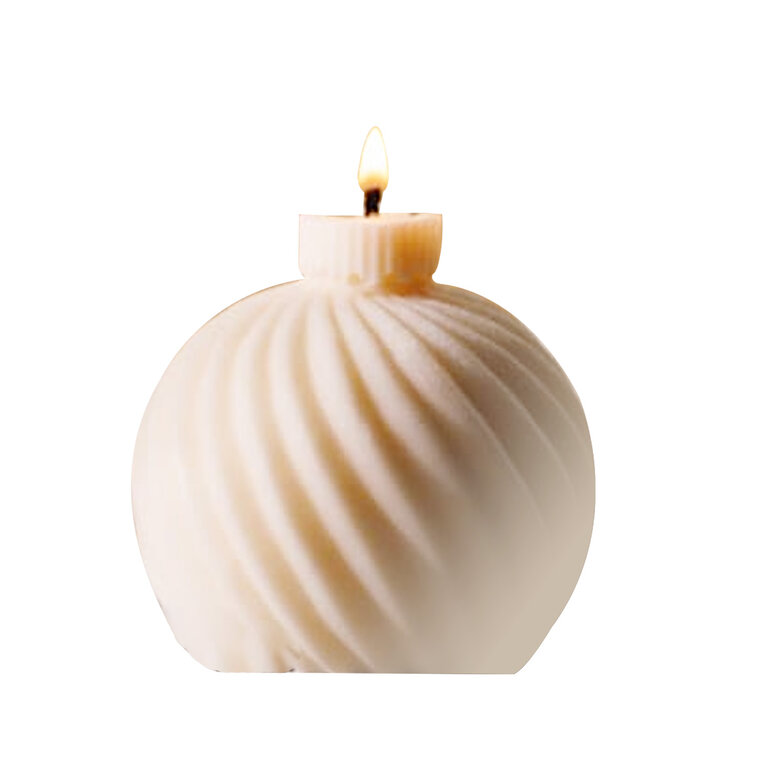 Bougie naturelle personnalisable 100% Française boule de Noël - Calora | pandacola