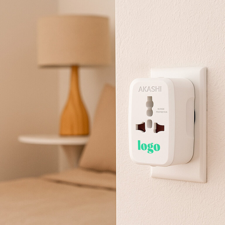Adaptateur universel de voyage personnalisable avec sorties USB-C et USB-A – Kojima | pandacola