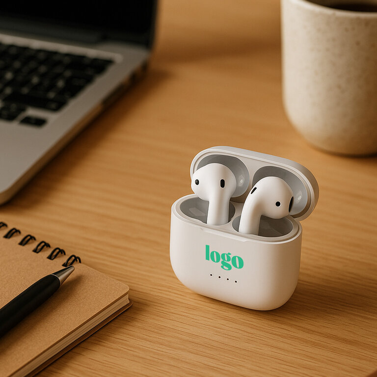 Écouteurs sans fil Bluetooth personnalisables en plastique recyclé – Zen | pandacola