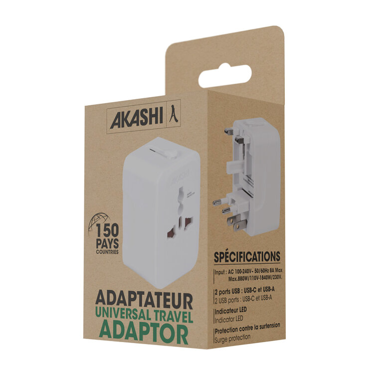 Express 72h - Adaptateur de voyage promotionnel – Universel et personnalisable  - Torebu | pandacolach - 3